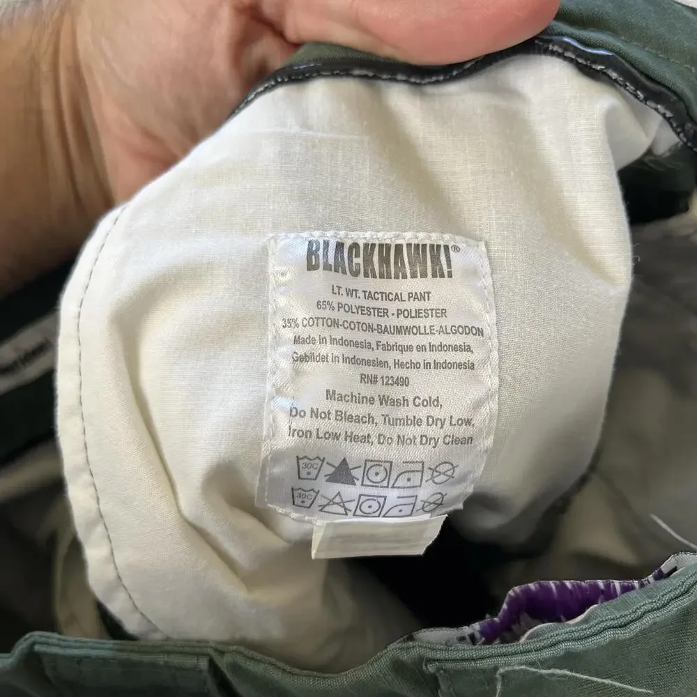 Blackhawk Tactical Cargo Pants Mens 30x31 Green Lightweight Ripstop Outdoor